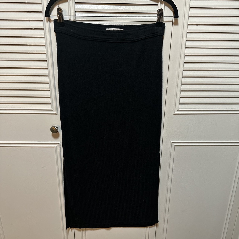 Abercrombie & Fitch Midi Cotton Pencil Skirt Slits on Both Sides